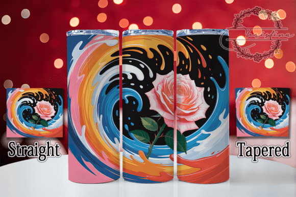 3D Abstract Rose Tumbler: A Premium Design for Creative Projects