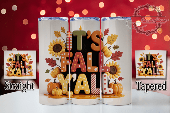 3D Autumn Fall Y’all Tumbler: A Cozy Design for Your Projects