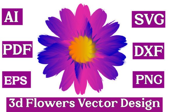 3D Flowers Vector Design: A Versatile Digital Download