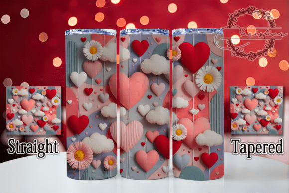 3D Heart Flower Tumbler Design for Your Projects