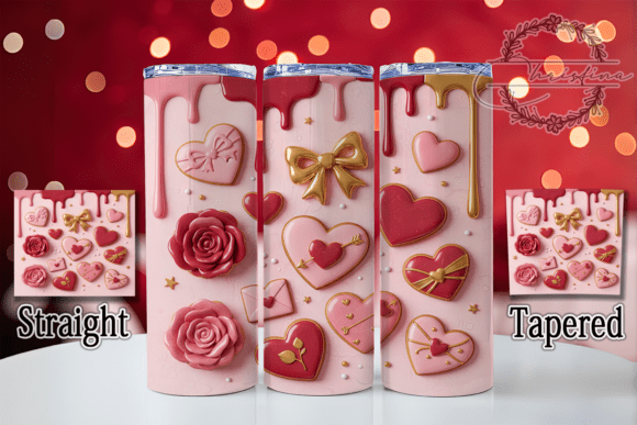 3D Pink Cookie Heart Tumbler: A Sweet Design for Your Projects