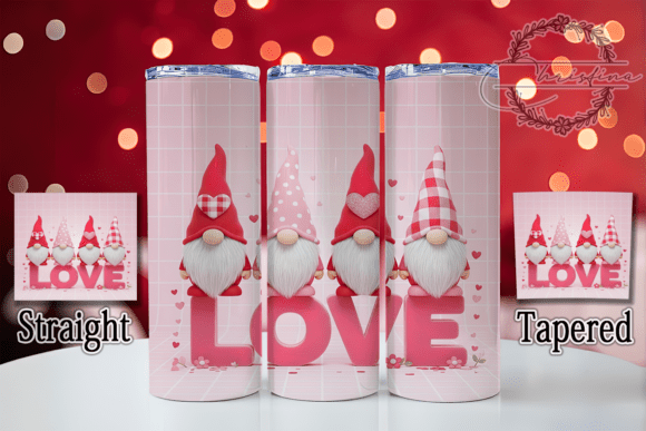 3D Pink Valentine Gnome Tumbler: A Charming Design for Your Projects