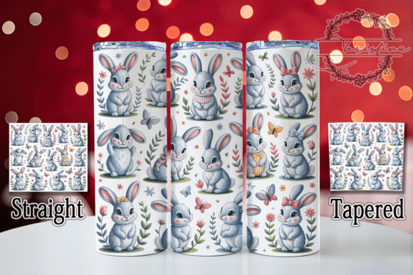 3D Whimsical Floral Easter Bunny Tumbler: A Charming Design