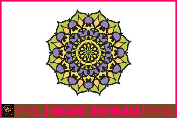 Mandala 3D Layered SVG Cut File-190: Vibrant Tribal Design