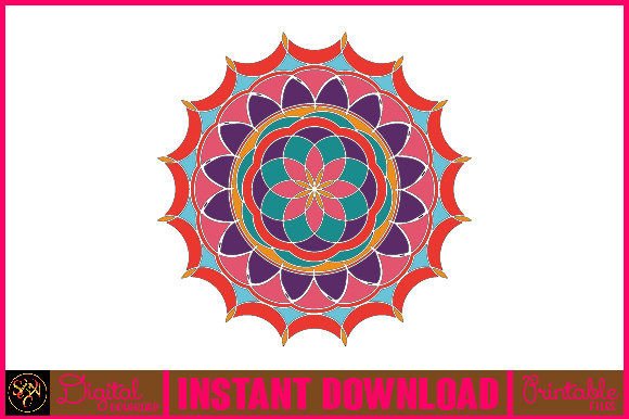 Mandala 3D Layered SVG Cut File-53: Vibrant Design for Creative Projects