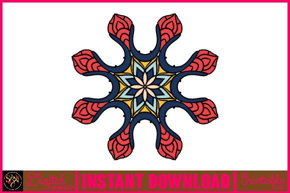 Mandala 3D Layered SVG Cut File-65: A Versatile Design Asset